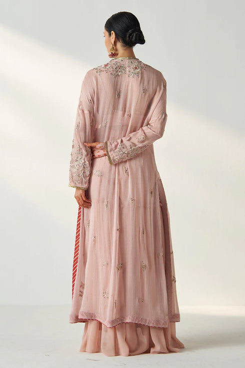 Nisha Blush Pink Cape Gharara Set